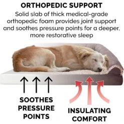 FurHaven Two-Tone Fur & Suede Orthopedic Cat & Dog Bed With Removable Cover -Blue Buffalos Shop 920006 PT6. AC SS1800 V1690903706