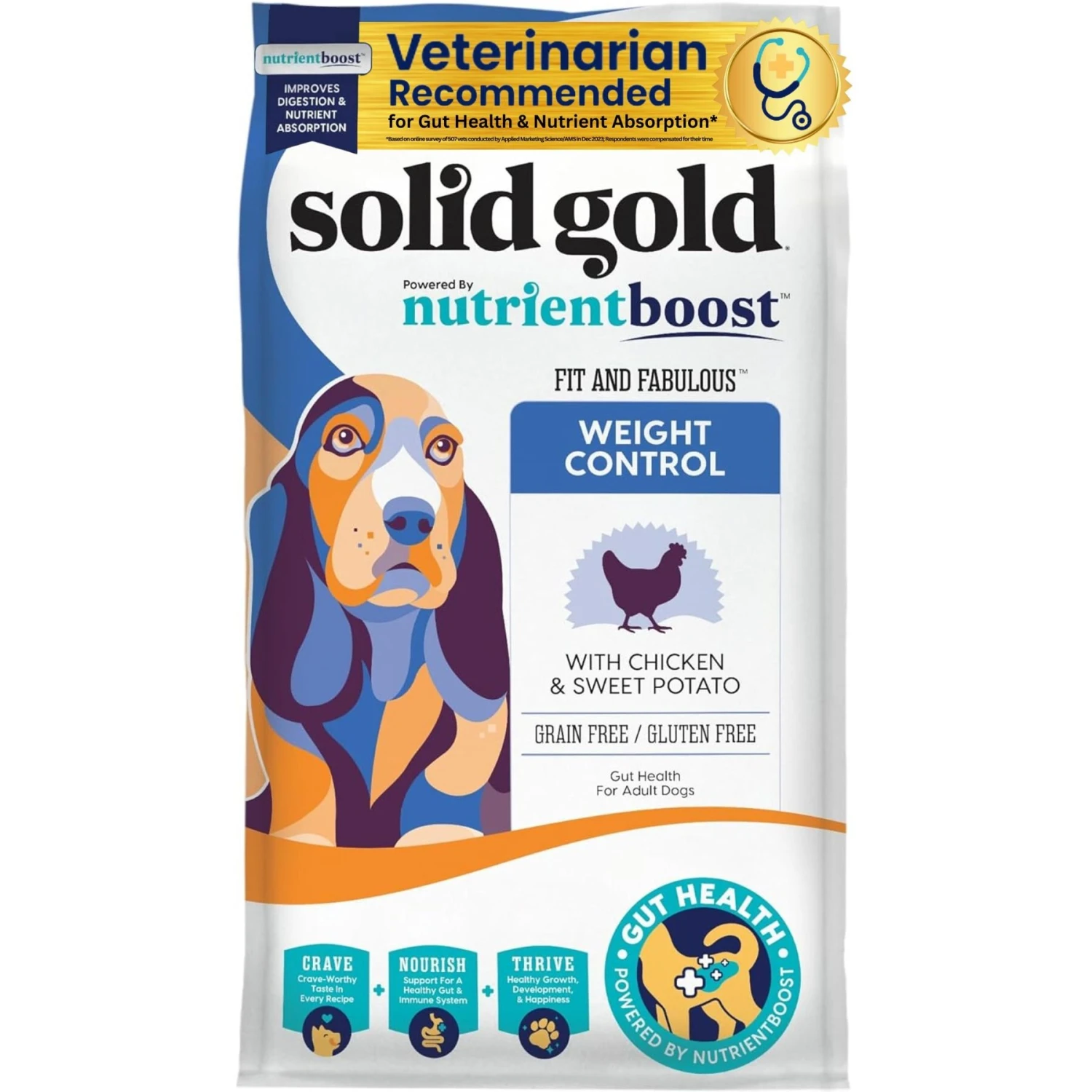 Solid Gold Nutrientboost Fit & Fabulous Weight Control Grain-Free Chicken, Sweet Potato & Green Bean Dry Dog Food 3 Solid Gold Nutrientboost Fit & Fabulous Weight Control Grain-Free Chicken, Sweet Potato & Green Bean Dry Dog Food