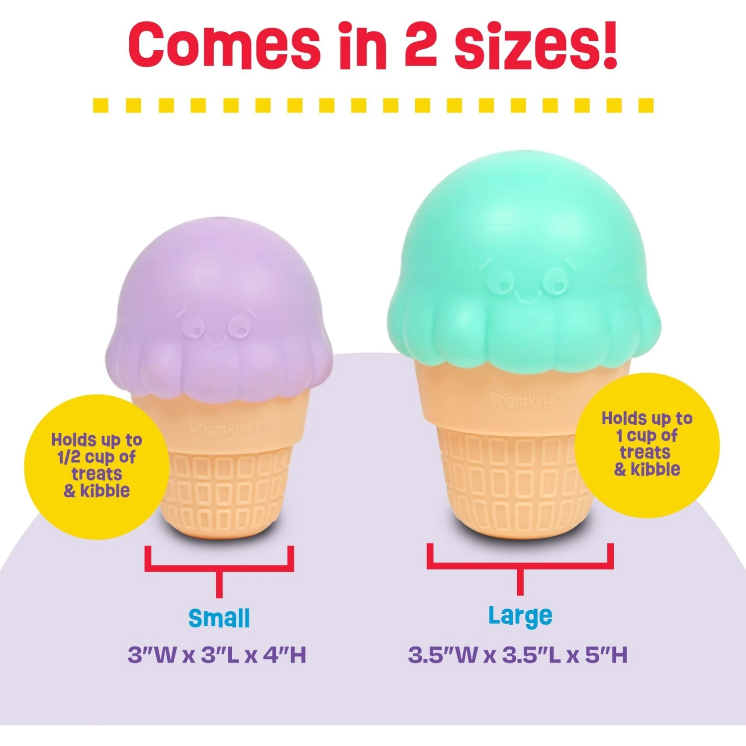 Brightkins Small Ice Cream Treat Dispenser Dog Toy 7 Brightkins Small Ice Cream Treat Dispenser Dog Toy - Image 5