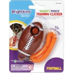 Brightkins Smarty Pooch! Training Clicker Football Dog Toy -Blue Buffalos Shop 930198 PT4. AC SS1800 V1698765988