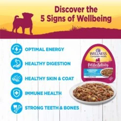 Wellness Petite Entrees Shredded Medley Lamb & Venison Small Breed Natural Wet Dog Food, 3-oz Cup, 12 Count -Blue Buffalos Shop 931678 PT2. AC SS1800 V1692110587