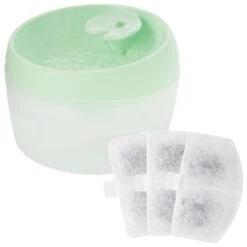 Frisco Whimsical Leaf Round Dog & Cat Fountain & Frisco Pet Fountain Replacement Filters