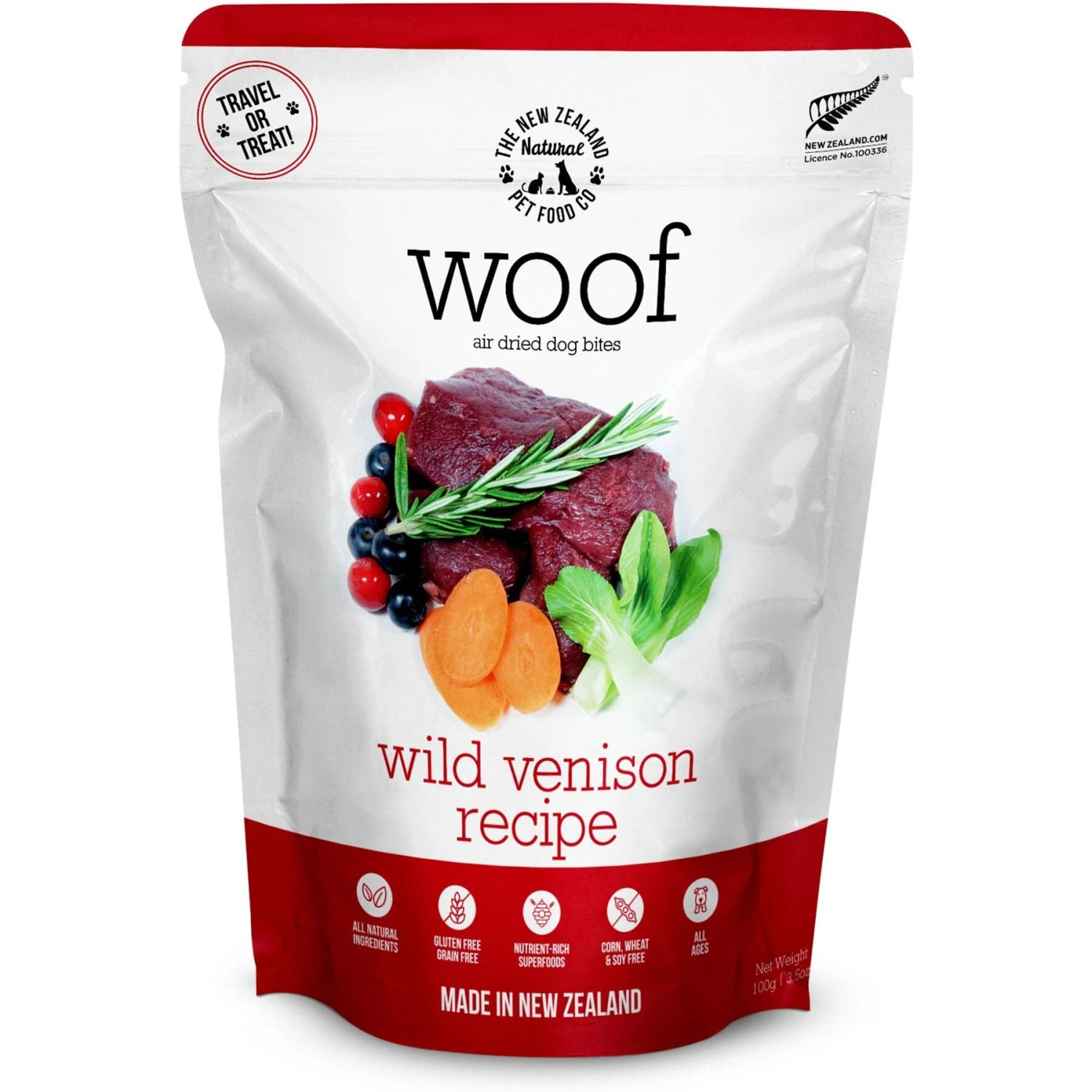 The New Zealand Natural Pet Food Co. Woof Venison Air Dried Dog Food, 3.5-oz Bag 3 The New Zealand Natural Pet Food Co. Woof Venison Air Dried Dog Food, 3.5-oz Bag