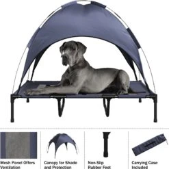 Pet Adobe Elevated Canopy Dog Bed -Blue Buffalos Shop 944486 PT4. AC SS1800 V1694022900