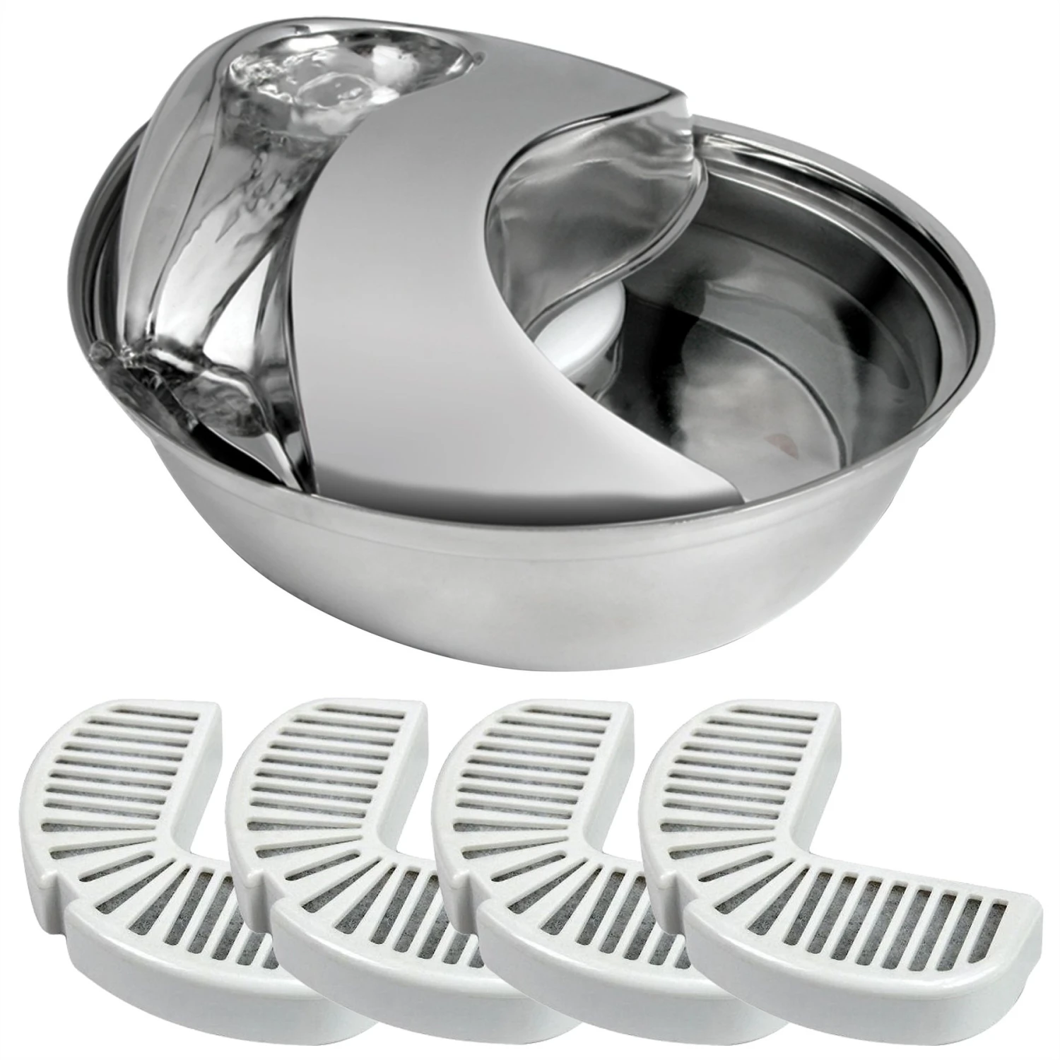 Pioneer Pet Stainless Steel Dog & Cat Fountain Raindrop Design & Pioneer Pet Replacement Filters For Ceramic & Stainless Steel Fountains 3 Pioneer Pet Stainless Steel Dog & Cat Fountain Raindrop Design & Pioneer Pet Replacement Filters For Ceramic & Stainless Steel Fountains