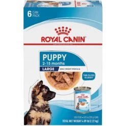 Royal Canin Size Health Nutrition Large Puppy Thin Slices In Gravy Wet Dog Food, 13-oz Can, Case Of 6