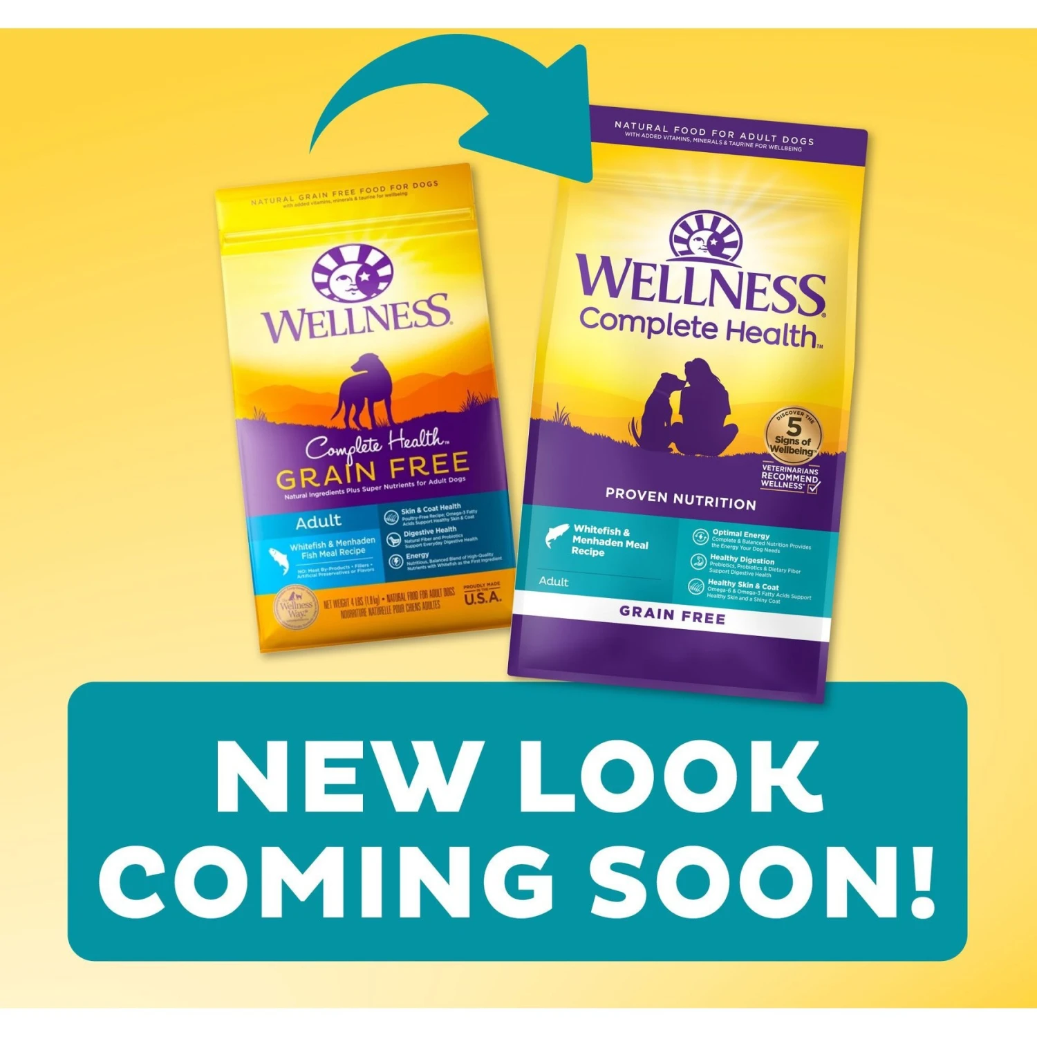 Wellness Grain-Free Complete Health Adult Whitefish & Menhaden Fish Meal Recipe Dry Dog Food 4 Wellness Grain-Free Complete Health Adult Whitefish & Menhaden Fish Meal Recipe Dry Dog Food - Image 2