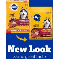 Pedigree High Protein Beef & Lamb Flavor Dog Kibble Adult Dry Dog Food -Blue Buffalos Shop 958998 PT2. AC SS1800 V1695064038
