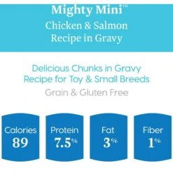 Solid Gold Mighty Mini Chicken & Salmon Recipe In Gravy Grain-Free Small & Medium Breed Dog Food Cups -Blue Buffalos Shop 98695 PT3. AC SS1800 V1543522430